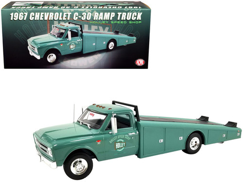 1967 Chevrolet C30 Ramp Truck Goodyear Tires Blue and White Limited  Edition to 460 pieces Worldwide 1/18 Diecast Model Car by ACME