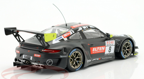 1/18 Ixo 2019 Porsche 911 GT3 R #8 VLN 1 Nürburgring Iron Force by Ring Police Jan-Erik Slooten, Lucas Luhr, Adrien de Leener, Steve Jans Car Model