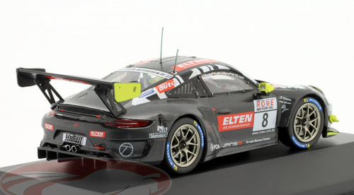 1/43 Ixo 2019 Porsche 911 GT3 R #8 VLN 1 Nürburgring Iron Force by Ring Police Jan-Erik Slooten, Lucas Luhr, Adrien de Leener, Steve Jans Car Model