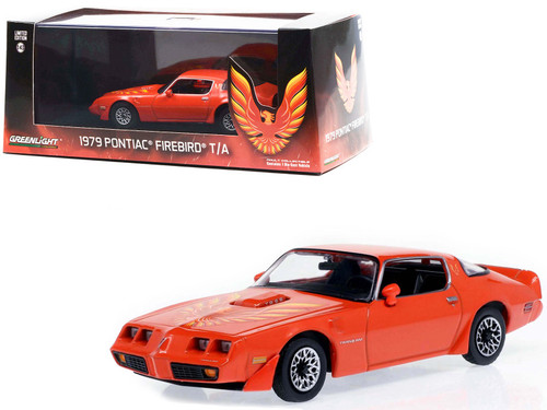 1979 Pontiac Firebird T/A Trans Am Mayan Red with Hood Phoenix 1/43 Diecast Model Car by Greenlight