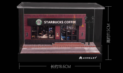 1/64 MoreArt Starbucks Coffee Store Diorama Scene (car models & figures NOT included)