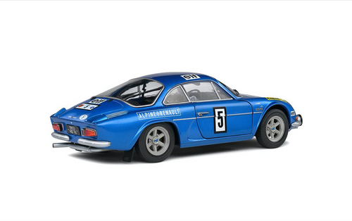 1/18 Solido 1972 Renault Alpine A110 1600S #5 Winner Olympia Rallye Jean-Pierre Nicolas, Jean Todt Diecast Car Model