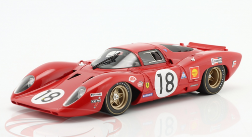 1/18 Maxima 1969 Ferrari 312 P #18 24h LeMans SpA Ferrari SEFAC Pedro Rodríguez, David Piper Car Model