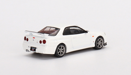 1/64 MINI GT Nissan Skyline GT-R (R34) V-Spec N1 White Diecast Car Model