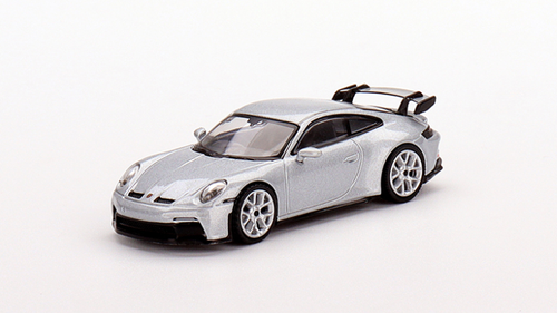  1/64 MINI GT Porsche 911 (992) GT3 GT Silver Metallic Diecast Car Model