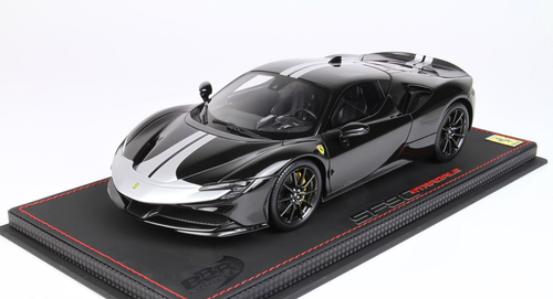 1/18 BBR Ferrari SF90 Stradale Pack Fiorano (New Black Daytona) Resin Car Model Limited 35 Pieces