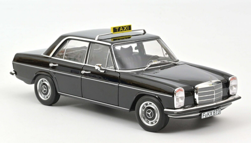 1/18 Norev 1968 Mercedes-Benz 200 Taxi (Black) Diecast Car Model