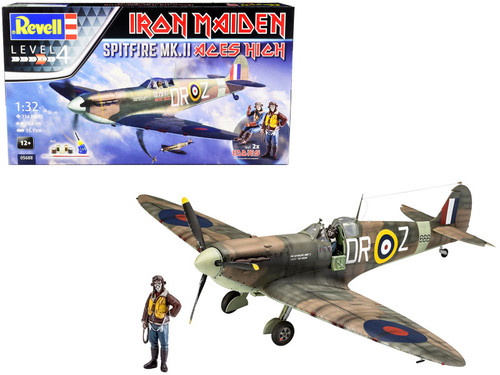 Level 4 Model Kit Spitfire MK. II Fighter Plane "Iron Maiden: Aces High" 1/32 Scale Model by Revell