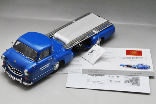 1/18 CMC Mercedes-Benz Racing Car Transporter “The blue Wonder”, 1954/55 REVISED EDITION Diecast Car Model