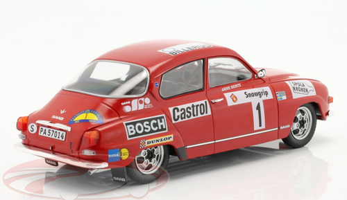 1/18 Ixo 1973 Saab 96 V4 #1 winner Sweden Rally Stig Blomqvist, Arne Hertz Car Model