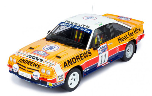 1/18 Ixo 1985 Opel Manta B 400 #11 RAC Rally Opel Euro Team Russell Brookes, Mike Broad Car Model