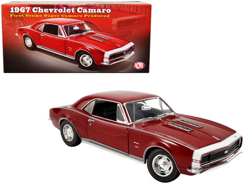 1/18 ACME 1967 Chevrolet Camaro First Yenko Super Camaro Produced (Red) Diecast Car Model