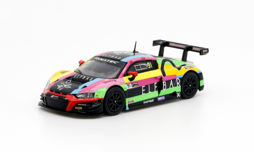  1/64 POPRACE Audi R8 LMS EVO ELFBAR X WORKS #91 Diecast Car Model