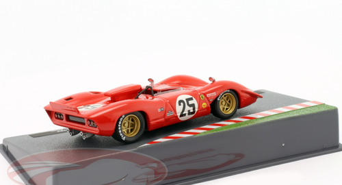 OPO 10 Miniaturauto 1/43 Ferrari 312 P – Sebring 1969 Andretti, Auf Sockel In Vitrinenbox