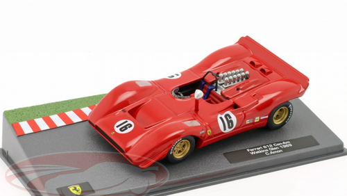 1/43 Altaya 1969 Ferrari 612 #16 Can-Am Watkins Glen Scuderia Ferrari Chris Amon Car Model