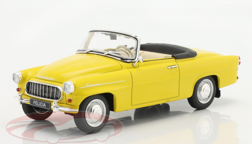 1/24 Whitebox 1959 Skoda Felicia Convertible (Yellow) Car Model