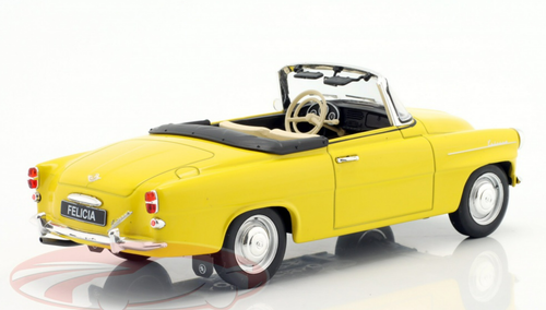 1/24 Whitebox 1959 Skoda Felicia Convertible (Yellow) Car Model