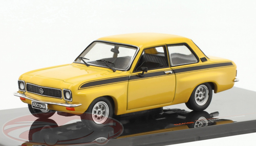 1/43 Ixo 1973 Opel Ascona A Tuning (Yellow) Car Model