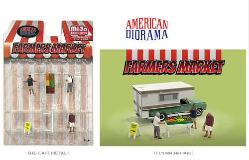 1/64 American Diorama Farmer Market Figure Set
