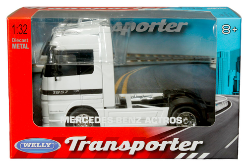 1/32 Welly Mercedes-Benz Actros Cab Transporter Diecast Car Model