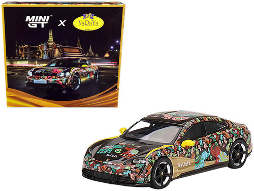 Porsche Taycan Turbo S RHD (Right Hand Drive) Black with Graphics