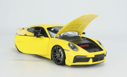 1/18 Minichamps 2021 Porsche 911 (992) Turbo S Coupe (Yellow) Diecast Car Model