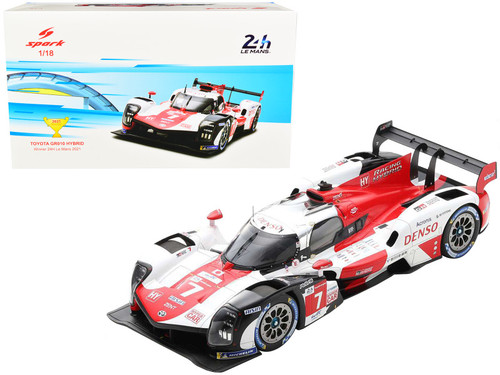 Toyota GR010 Hybrid #7 Mike Conway - Kamui Kobayashi - Jose Maria Lopez "Toyota Gazoo Racing" Winner 24 Hours of Le Mans (2021) 1/18 Model Car by Spark