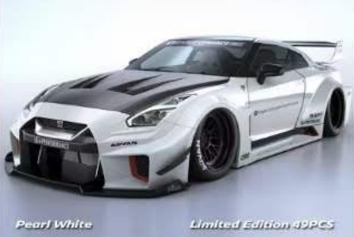 1/18 LB-Silhouette Works GT Nissan 35GT-RR (Pearl White) Resin Car Model Limited 49 Pieces