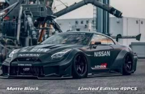 1/18 LB-Silhouette Works GT Nissan 35GT-RR (Matte Black) Resin Car Model Limited 49 Pieces