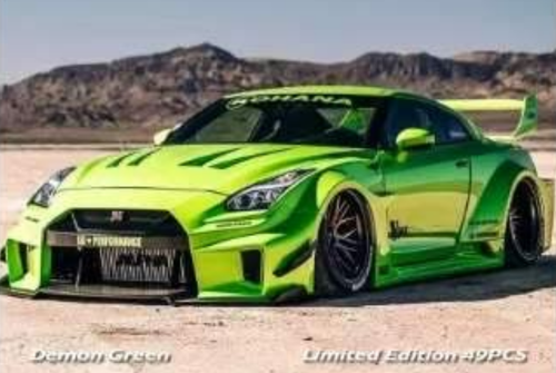 1/18 LB-Silhouette Works GT Nissan 35GT-RR (Demon Green) Resin Car Model Limited 49 Pieces