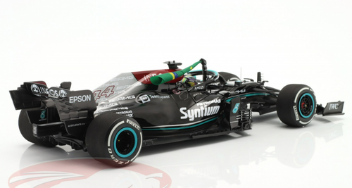 1/18 Minichamps 2021 Lewis Hamilton Mercedes-AMG F1 W12 #44 Winner Brazilian GP Formula 1 Car Model with Collector's Box