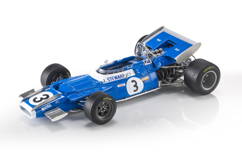 1/18 GP Replicas 1969 Jackie Stewart Matra International (Tyrrell) MS80 #3 Winner British GP Formula 1 World Champion Car Model