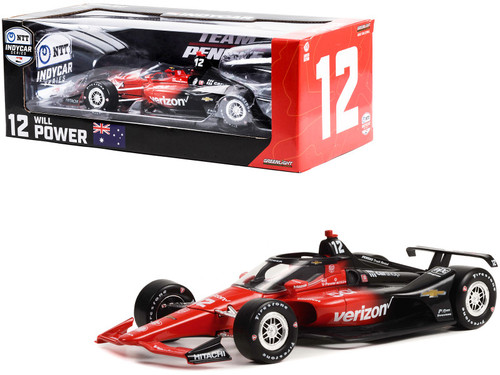 Dallara IndyCar #12 Will Power "Verizon 5G" Team Penske "NTT IndyCar Series" (2022) 1/18 Diecast Model Car by Greenlight