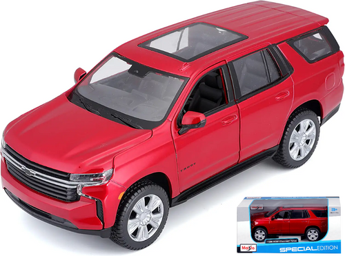 1/24 Maisto 2021 Chevrolet Tahoe (Red Metallic with Sunroof) Diecast Car Model