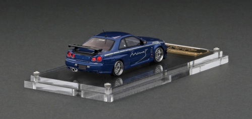 1/64 Ignition Model Nissan Skyline GT-R Mine‘s (R34) Bayside Blue Resin Car Model