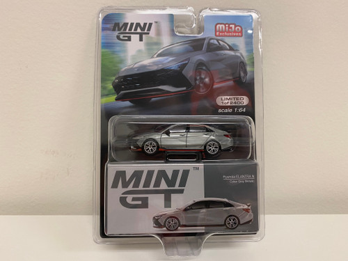 CHASE 1/64 MINI GT Hyundai Elantra N Cyber (Silver Grey Metallic) Diecast Car Model