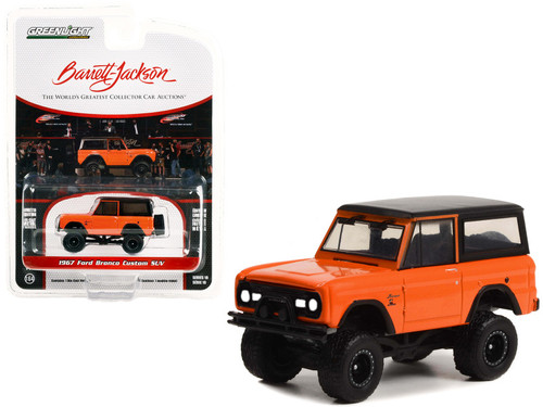 1967 Ford Bronco Custom Orange with Black Top (Lot #1267) Barrett-Jackson 'Scottsdale Edition' Series 10 1/64 Diecast Model Car by Greenlight