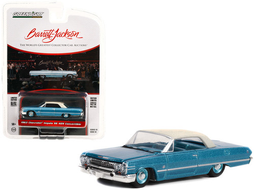 1963 Chevrolet Impala SS 409 Convertible Azure Aqua Blue Metallic