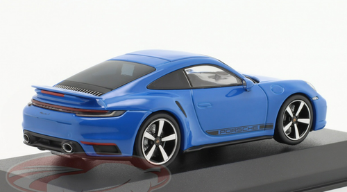 1/43 Minichamps 2020 Porsche 911 (992) Turbo S Coupe (Shark Blue) Car Model