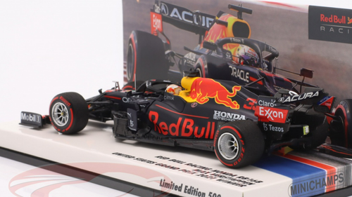 1/43 Minichamps 2021 Max Verstappen Red Bull RB16B #33 Winner United States GP Formula 1 World Champion Car Model