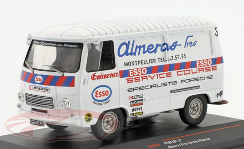 1/43 Ixo Peugeot J7 Van Team Almeras Fres Rallye Assistance White Car Model