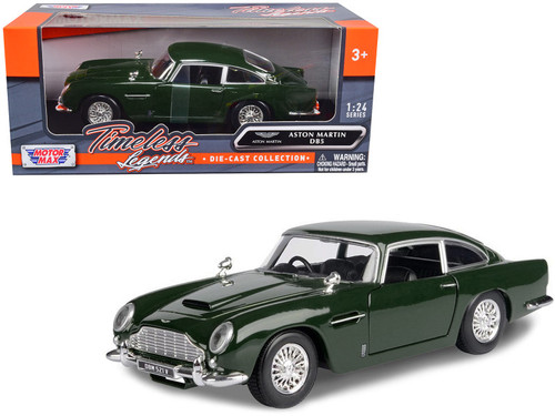 Aston Martin DB5 RHD (Right Hand Drive) Dark Green "Timeless Legends" Series 1/24 Diecast Model Car by Motormax