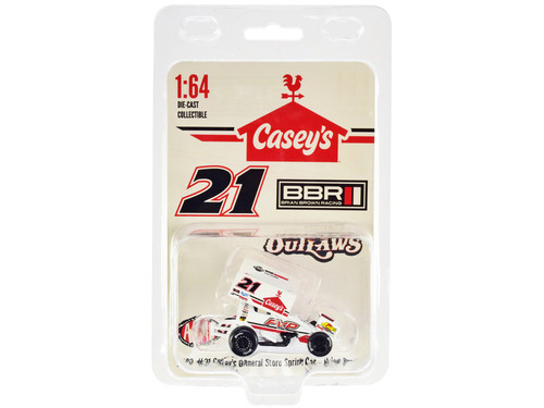 Winged Sprint Car #21 Brian Brown "Casey's General Store" Brian Brown Racing "World of Outlaws" (2022) 1/64 Diecast Model Car by ACME