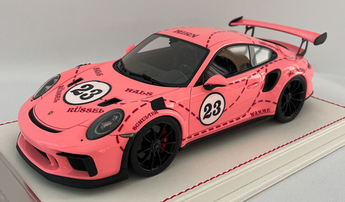 1/18 Davis & Giovanni DG Porsche 911 GT3 RS (991.2) #23 Pink Pig Resin Car Model Limited 36 pieces