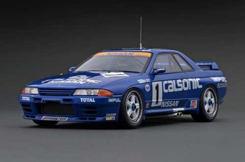 1/18 Ignition Model Nissan CALSONIC SKYLINE (#1) 1991 JTC Blue