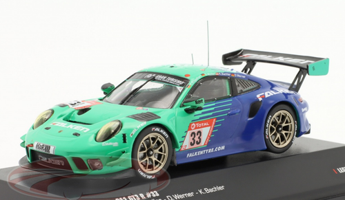 1/43 Ixo 2020 Porsche 911 GT3 R #33 24h Nürburgring Falken Motorsports Klaus Bachler, Sven Müller, Christian Engelhart, Dirk Werner Car Model