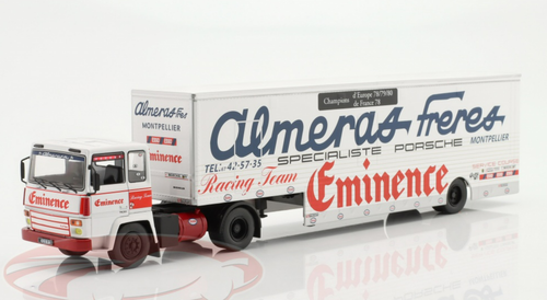 1/43 Ixo 1980 Berliet TR280 Racecar Transporter Almeras Eminence Porsche Racing Team Car Model