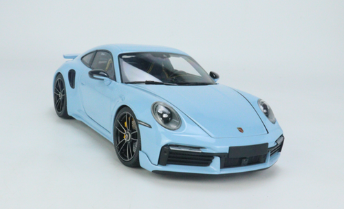 1/18 Minichamps Porsche 911 992 Turbo S (Sea Bay Blue) 911 Turbo SportDesign Diecast Car Model Limited 300 Pieces