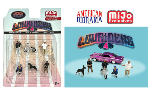 1/64 American Diorama Lowriders 4 Figures
