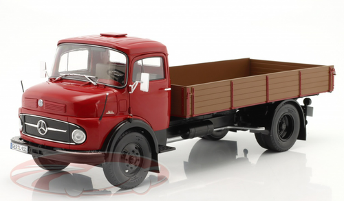 1/18 Schuco Mercedes-Benz L911 Flatbed Truck with Cover (Ruby Red) Diecast Car Model